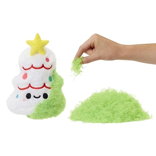 Fluffie Stuffiez Holiday Weihnachtsbaum - Kleines Plüsch-Sammlerstück - Überraschung beim Auspacken - Kuschelweicher ASMR Flaum - Fidget, Basteln, Fell Abziehen - für Kinder ab 4 Jahren und Sammler