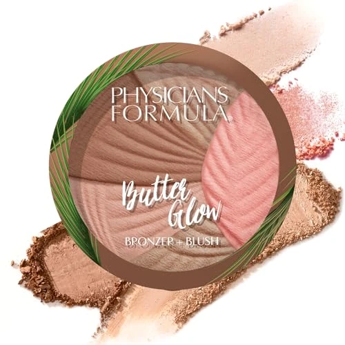 Offerta a tempo: Physicians Formula Butter Glow Bronzer + Blush, 2-in-1 Bronzer in Polvere con Fard, Formula Idratante e Illuminante, Arricchita con un Mix di Burri dell'Amazzonia, Terra Abbronzante con Blush - 0.00% da 18.99 € a 18.99 €