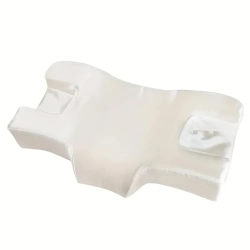 Almohada de espuma viscoelástica de rebote lento, almohada de cama facial no compacta resistente a las arrugas for aliviar el dolor de cuello, for personas que duermen de lado, boca arriba y boca abaj