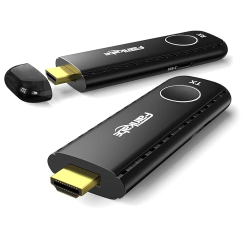 Bezprzewodowy nadajnik i odbiornik HDMI, przenośny, bezprzewodowy przedłużacz HDMI 30 m, plug-and-play, bezprzewodowy przedłużacz wideo i audio do strumieniowego przesyłania strumieniowego na