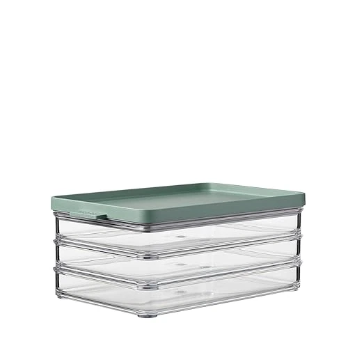 Limited-time offer: Mepal Meat Fridge Storage Containers 3 Layers - Container with Lid for Meat - Fridge Container for Kitchen Storage & Organization - Dishwasher-safe - 3 x 500 ml - Nordic sage from 14.70 £ to 12.62 £ (save 14.15%)