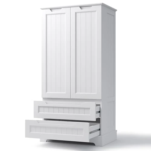 Offerta a tempo: Bealife Armadio da Cucina Credenza, Armadietto Alto Mobile di Storage con 2 Porte e 2 Cassetti, Ideale per Cucina,Stanza da Pranzo, 120x40x60cm Bianco - 13% da 109.99 € a 95.99 €