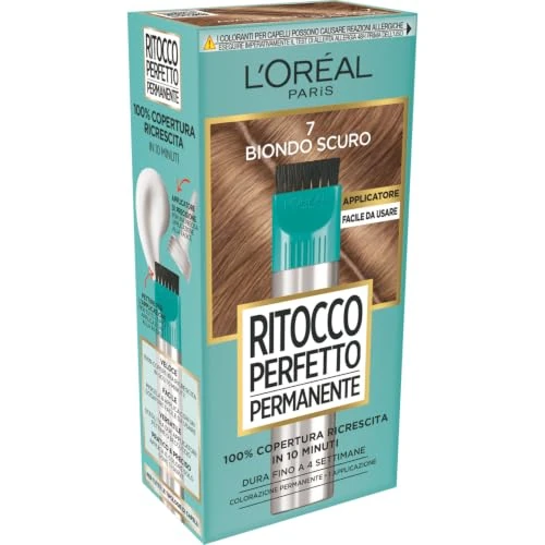 Offerta a tempo: L'Oréal Paris Colorazione Ritocco Perfetto Permanente, Copre 100% della Ricrescita, In Soli 10 minuti, Fino a 4 Settimane, Colore: Biondo Scuro - 24% da 9.90 € a 7.50 €