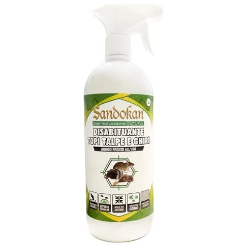 Sandokan Środek odstraszający myszy, szczury, krety i girlandy, 1000 ml, naturalny środek odstraszający zapach