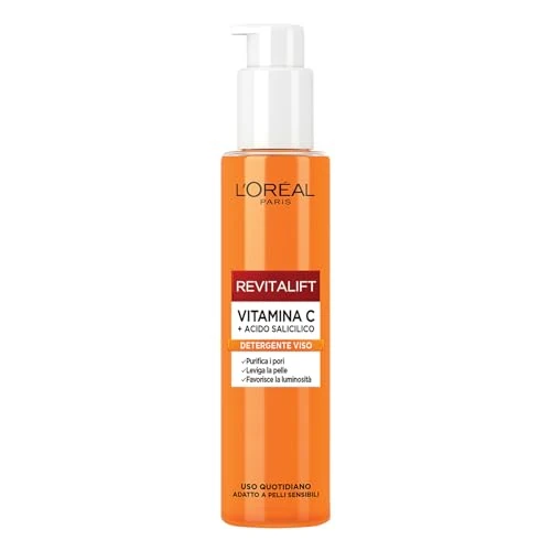 Offre limitée : L'Oréal Paris Nettoyant Visage Nettoyant, Adapté aux peaux sensibles, action lissante et uniforme, Peaux douces et élastiques, avec Vitamine C + Acide Salicylique, Revitalift, 150 ml de 13.50 EUR à 13.50 EUR (remise 0%)