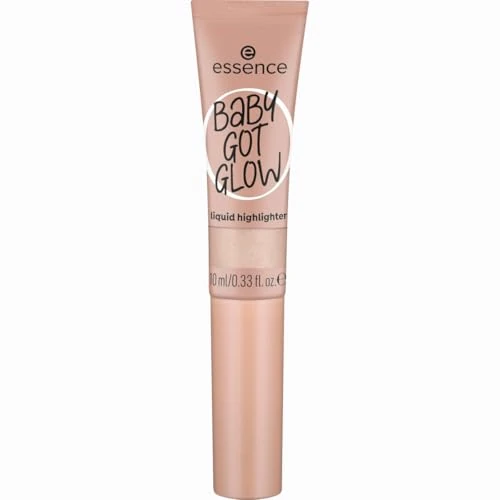 essence BABY GOT GLOW liquid highlighter, Nr. 10, Gold, definierend, Expressergebnis, Einfach zu entfernen, glänzend, vegan, ölfrei, ohne Parabene, ohne Mikroplastikpartikel, 1er Pack (10ml)