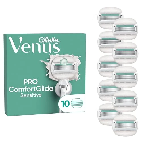 Offerta a tempo: Gillette Venus ComfortGlide Sensitive 10 Lamette Donna Venus Di Ricambio a 5 Lame per Rasoio Donna, Adatto a Depilazione Corpo, Idea Regalo - 19% da 39.59 € a 31.99 €