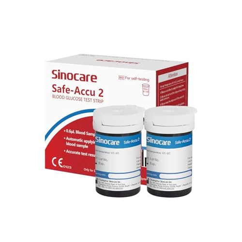 Offerta a tempo: Sinocare 50 pezzi Strisce Reattive per Glicemia per Safe Accu2 Senza Ago - 60% da 31.99 € a 12.91 €