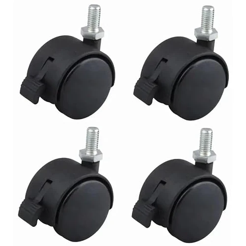 Offerta a tempo: cyclingcolors 4x ruote girevoli mobili 40mm con freno vite filettata M8 x 15mm carico max 40kg mini ruota carrello cassettone - 0.00% da 8.99 € a 8.99 €