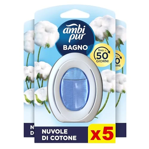 Beperkte aanbieding: Febreze Badkamerluchtverfrisser, geurbestrijder, katoen fris, 5 items, badkamerverfrisser en geurverwijderaar van 26.92 EUR naar 26.92 EUR (besparing 0%)