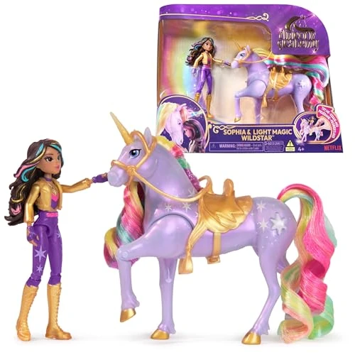 Tijdelijke aanbieding: Unicorn Academy – Pop Sophia & Eenhoorn Wildstar - met regenbooglichteffecten en 2 accessoires - Speelfigurenset van 24.99 € naar 11.75 € (53% korting)