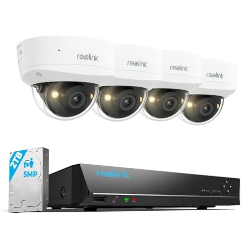 Offerta a tempo: Reolink 5MP PoE Kit Telecamere Videosorveglianza, IK10, RLK8-500V4 - 5% da 569.99 € a 539.99 €