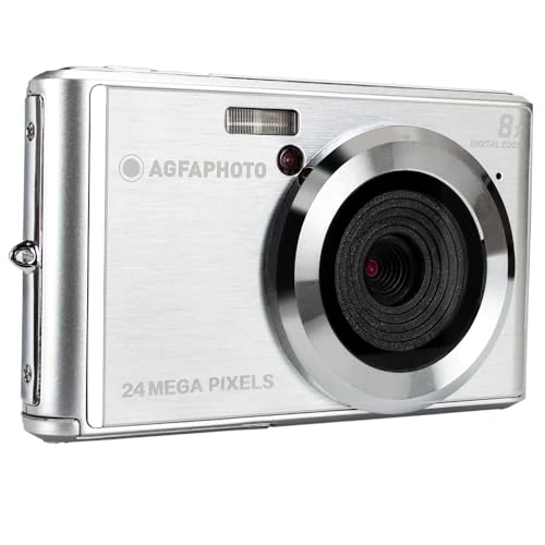 Limited offer: AGFA Photo Realishot DC5500 Compact Digital Camera, 24 MP, 2.4 Inch LCD Screen, 8X Digital Zoom, HD 720p Video, External SD Memory Card, Lithium Battery - Silver from 59.99 EUR to 34.99 EUR (save 42%)