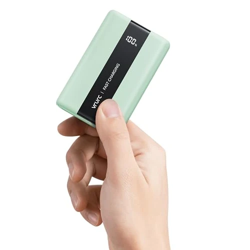 VRURC Powerbank 20000mAh Klein USB C Power Bank Schnelles Aufladen 22.5W Mini externer akku Klein Aber Stark Akkupack Tragbares Ladegerät kompatibel mit iPhone Samsung Tablet Huawei usw (Grün)