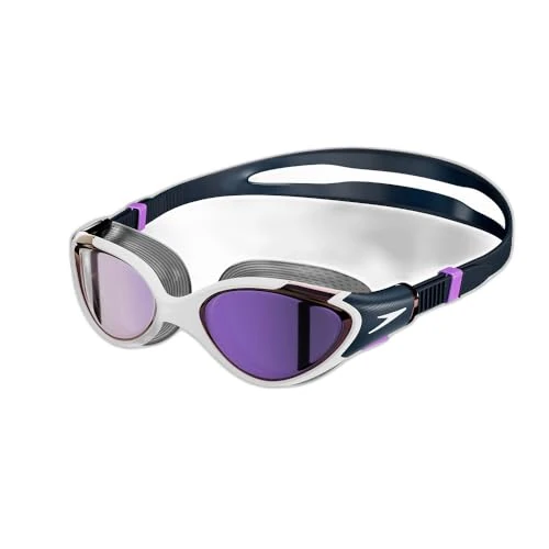 Offerta a tempo: Speedo Donna Occhialini da nuoto Biofuse 2.0 Mirror|Modello da donna | Meccanismo di regolazione brevettato | Anti-appannamento | Tenuta stagna | Aderenza comoda White/True Navy/Sweet Purple One Size - 30% da 30.00 € a 21.00 €