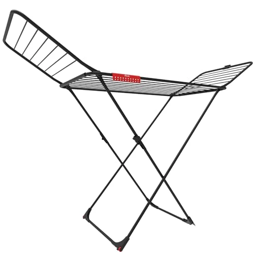 Vileda Extra Ultimate Clothes Airer with X-Legs (Black Edition)