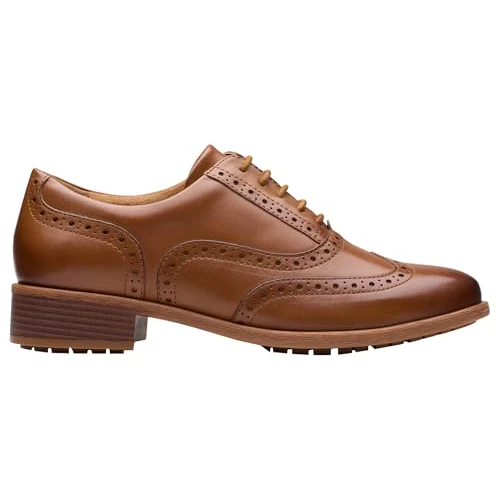 Clarks Premium Havisham Oak Mary Jane Ballerine da donna, pelle marrone chiaro, 36, Pelle marrone chiaro, 36 EU