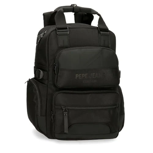 Offerta a tempo: Pepe Jeans Bromley Zaino per laptop Nero 28 x 40 x 16 cm Poliestere 17,92 L — 20% da 69,99 € a 55,99 €