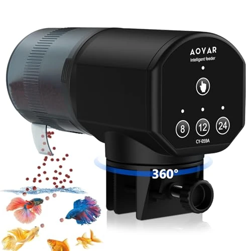 Limitiertes Angebot: Futterautomat für Aquarium Automat Fische Futterspender: 200ML Groß Kapazität Fischfutter Feeder Feuchtigkeitsbeständig Fisch Futterautomaten Fuer Aquarium Fischtank von 22.99 EUR auf 22.99 EUR (Spare 0%)