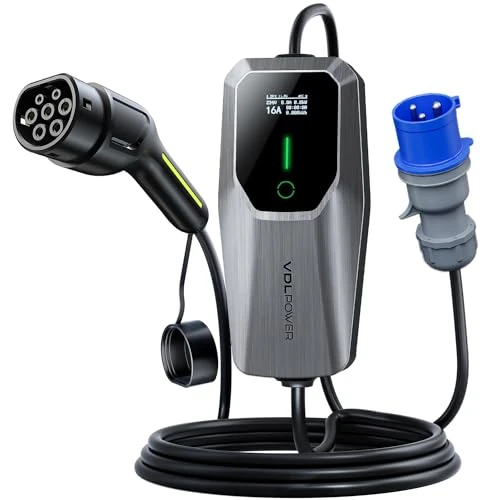 Oferta limitada: VDLPOWEREU Cargador Coche Electrico 7.36KW, Tipo 2 de Carga para Vehículos Eléctricos con Cable, Cargadores para Vehículos Eléctricos, Corriente Ajustable 6A - 32A, CEE de 3 Pines, IEC 62196-2, IP65 de 161.17 EUR a 150.62 EUR (ahorro 7%)