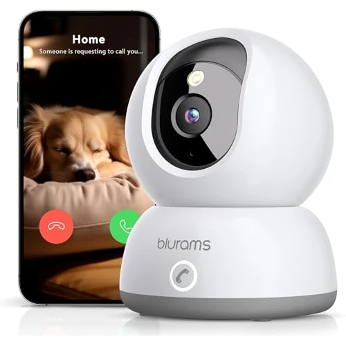 Limitiertes Angebot: blurams Überwachungskamera Innen, 2K WLAN Kamera, PTZ Hundekamera, 360° IP Kamera für Heimsicherheit, Zwei-Wege-Audio, Bewegungstracking, Nachtsicht,Sirene, Cloud&SD-Karten von 39.99 EUR auf 39.99 EUR (Spare 0%)