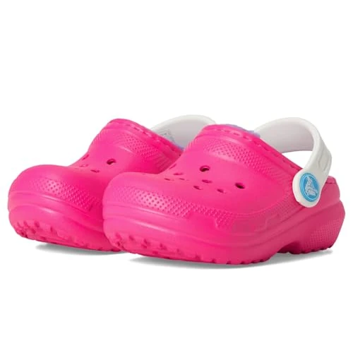 Oferta limitada: Crocs Classic Lined Zueco, Rosa Intenso/Multicolor, Niño Pequeño, EU 22-23 de 44.99 € a 20.93 € (ahorro 53%)