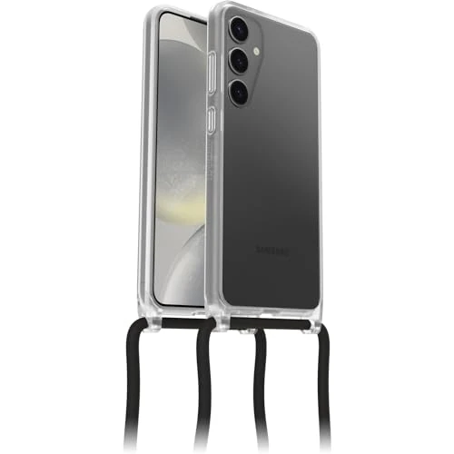 Offerta a tempo: OtterBox Cover React Necklace per Samsung Galaxy S24+, Custodia Ultra sottile, Resistente a shock con cordino a collana, Adattabile e intercambiabile, Testata a norme MIL STD 810G, Trasparente - 78% da 39.99 € a 8.80 €