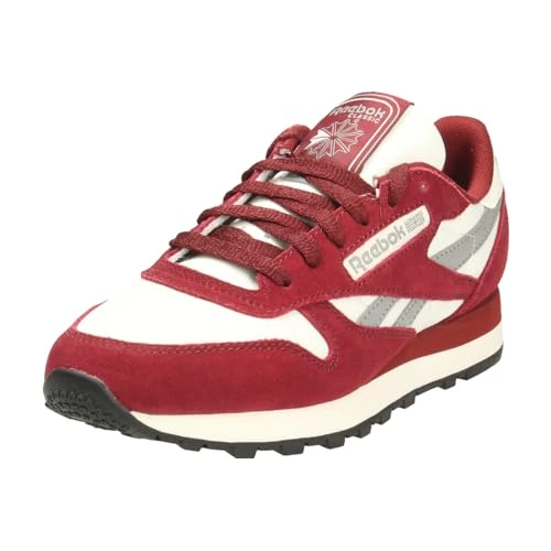 Offerta a tempo: Reebok Classic Leather, Scarpe da Ginnastica Unisex - Adulto, Rich Maroon/Chalk/Grey 3, 34 EU - 0.00% da 81.28 € a 81.28 €