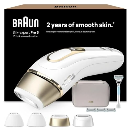 Oferta ograniczona: Braun IPL Silk Expert Pro 5 PL5358 urządzenie do usuwania włosów, widoczne usuwanie włosów, zaprojektowane w Niemczech, golarka Venus, 4 nasadki, alternatywa dla laserowego usuwania włosów, PL5358, z 459.75 EUR na 439.99 EUR (znizka 4%)