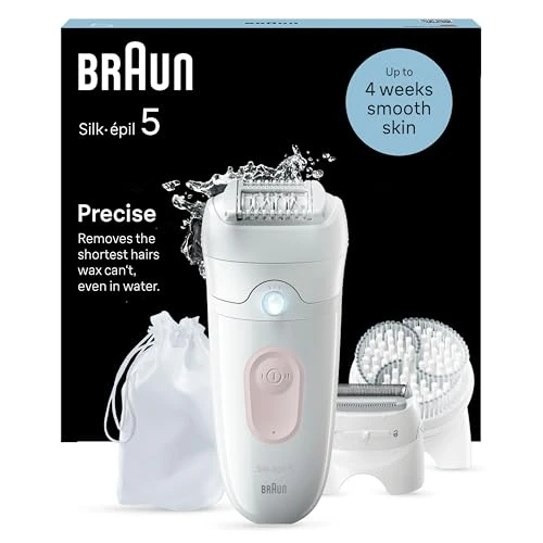 Oferta limitada: Braun Silk-épil 5, Depiladora Eléctrica Para Una Eliminación Del Vello Fácil, Piel Suave Duradera, 5-060, Blanco/Flamenco de 65.00 EUR a 65.00 EUR (ahorro 38%)