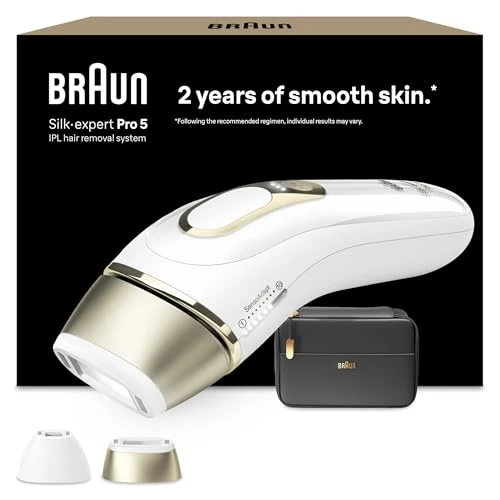 Braun Silk·expert Pro 5 Epilatore Luce Pulsata, Depilatore Corpo Donna, Alternativa All’Epilazione Laser, Laser Peli Donna, Con Custodia, 2 Testine, Luce Pulsata Braun, Idea Regalo, PL5140