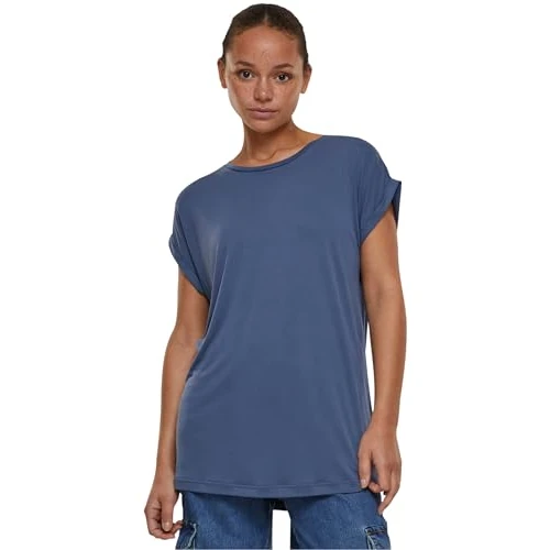 Urban Classics T- Shirt à épaules dénudées en Modal pour Femme, Bleu Vintage, XL