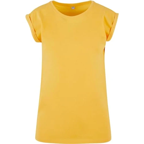 Build Your Brand Damska koszulka damska z przedłużonymi ramionami, z długim krojem, bawełna, Dimyellow, 3XL