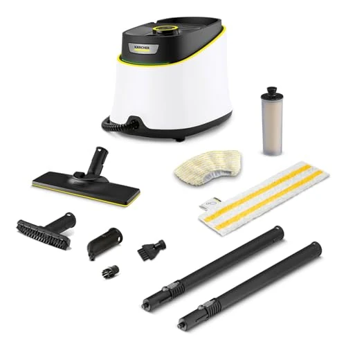 Oferta limitada: Kärcher Limpiadora de vapor SC 3 Deluxe, presión: 3,5bar, calentamiento: 30s, potencia: 1900W, rendimiento: 75m², depósito: 1l, kit de suelos, funda de microfibra, boquillas y cepillo redondo de 239.95 € a 157.49 € (ahorro 34%)