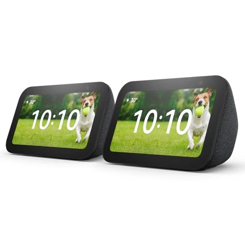 Offre limitée : Echo Show 5 (Nouvelle génération) | Écran tactile connecté compact pour le contrôle de votre maison connectée et bien plus | Anthracite, avec accès anticipé à Alexa+ (Lot de 2) de 149.98 € à 108.98 € (27% de remise)