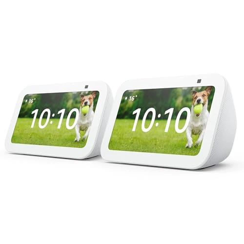 Offre limitée : Echo Show 5 (Nouvelle génération) | Écran tactile connecté compact pour le contrôle de votre maison connectée et bien plus | Blanc, avec accès anticipé à Alexa+ (Lot de 2) de 217.96 € à 108.98 € (50% de remise)