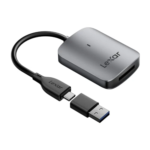 Oferta limitada: Lexar RW515 Lector de Tarjetas CFexpress Tipo A, Lector de Tarjeta CFe Tipo A de Hasta 900 MB/s, USB 3.2 Gen 2, Lector de Tarjetas CF incluye cable USB-C/adaptador USB-C a USB-A (LRW515U-RNHNG) de 35.49 € a 25.99 € (ahorro 27%)