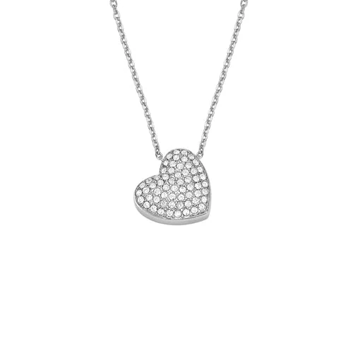 Offre limitee: Fossil Collier pendentif cœur scintillant Sadie Fossil en acier inoxydable, pour femme, JF04674040 de 65.00 EUR a 32.50 EUR (economie 50%)