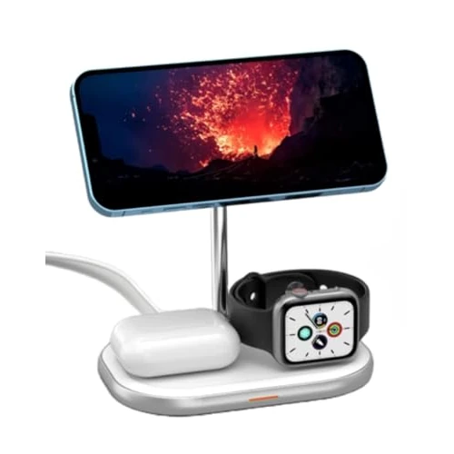 Offre limitée : ENERGIZER 3 en 1 Chargeur sans Fil Induction Stand, Wireless Support de Charge Pliable Rapide 15 W certifié Qi | Compatible avec iPhone 16 15 14 13 12 11 Pro Max Apple Watch & AirPods (WCP303) de 19.99 € à 19.99 € (0.00% de remise)