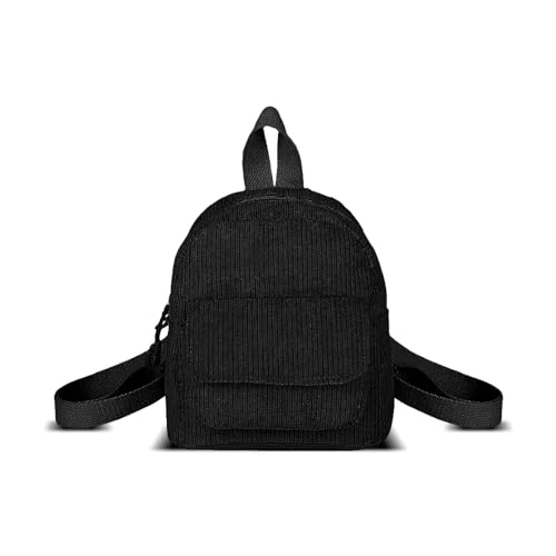 Oferta limitada: WisePoint Mochila Mujer Pequeña, Bolso Mochila de Pana Mochila Pequeña para Mujeres y Niñas, Mochila Mujer de Moda para Citas, Trabajo, Compras, Viajes, Camping (Negro) de 11.99 € a 11.99 € (ahorro 0.00%)