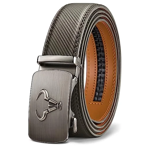 Limited-time offer: KEMISANT Men's Belt, Ratchet Belt Of Genuine Leather For Men Dress,Size Customized(Sacred Grey,32"-38" Waist Adjustable) from 26.99 GBP to 26.99 GBP (save 0%)