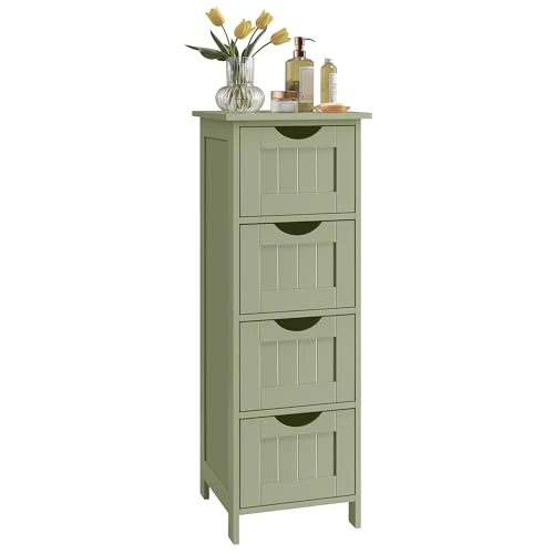 Offerta a tempo: VASAGLE Mobile da Bagno, con 4 Cassetti, 30 x 30 x 82,2 cm - 15% da 56.99 € a 48.44 €