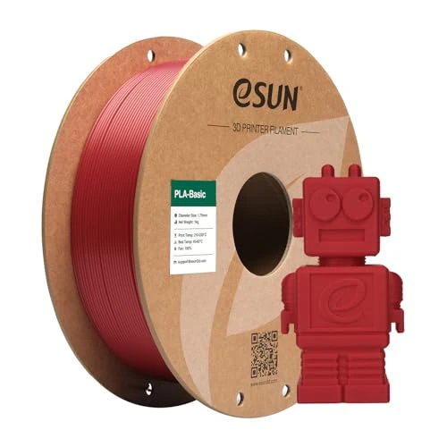 Limitiertes Angebot: eSUN PLA Filament 1.75mm, PLA Basic 3D Drucker Filament Maßgenauigkeit +/- 0.03mm, 1KG Spule (2.2 LBS) Super Speedy PLA Filament für 3D Drucker, Brandbekämpfung Rot von 15.99 EUR auf 12.79 EUR (Spare 20%)