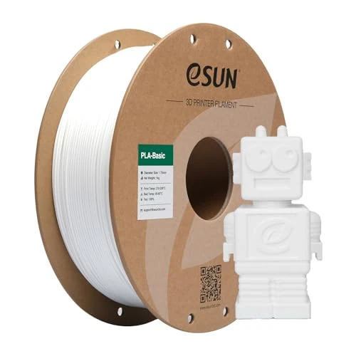 Limited offer: eSUN PLA Filament 1.75mm, PLA Basic 3D Printer Filament Dimensional Accuracy +/- 0.05mm, 1KG Spool (2.2 LBS) Speedy Filament for 3D Printers,White from 15.93 EUR to 10.99 EUR (save 31%)