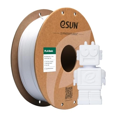Offre limitee: eSUN PLA Filament 1.75mm, PLA Basic Précision Dimensionnelle +/- 0.05mm, Bobine de 1KG (2.2 LBS) Filament PLA Rapide pour 3D Imprimantes,Blanc Froid de 19.99 EUR a 19.99 EUR (economie 0%)
