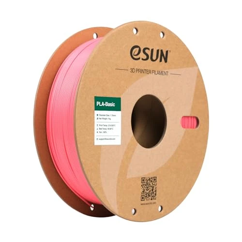 Offerta a tempo: eSUN Filamento PLA 1,75 mm, filamento di Basic PLA per stampanti 3D Precisione dimensionale +/- 0,05 mm, bobina da 1 kg (2,2 libbre) Filamento PLA veloce per stampanti 3D, Rosa - 24% da 19.99 € a 15.19 €