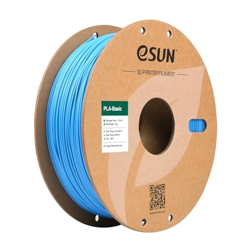 Limitiertes Angebot: eSUN PLA Filament 1.75mm, PLA Basic 3D Drucker Filament Maßgenauigkeit +/- 0.03mm, 1KG Spule (2.2 LBS) Super Speedy PLA Filament für 3D Drucker,Hellblau von 15.99 EUR auf 12.79 EUR (Spare 20%)