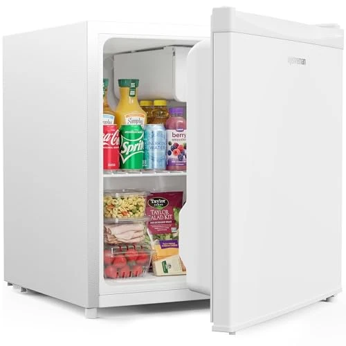 Offerta a tempo: Upstreman Mini Frigo 46L, Frigorifero, Silenzioso, Porta Reversibile, Termostato Regolabile, Risparmio Energetico, Frigorifero Piccolo da Ufficio, Camera, Hotel, Bianco -FR17 - 0.00% da 119.99 € a 119.99 €