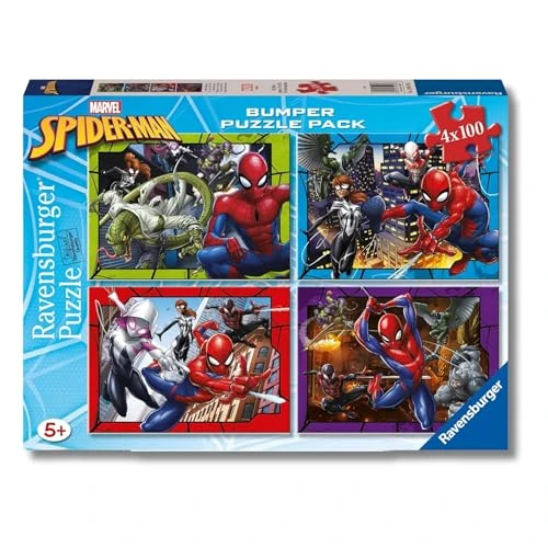 Oferta limitada: Ravensburger - Puzzles Marvel: Spider-Man Pack De 4 | Puzzle 5 Años O Más | Regalo Niño 5 Años O Más De 100 Piezas Cada Uno | Rompecabezas Niños De 36 X 26 Cm Puzzle de 16.99 € a 16.99 € (ahorro 0.00%)
