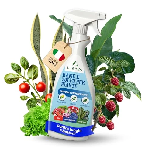 Zeitlich begrenztes Angebot: LERAVA Kupfer-Schwefel Fungizid Spray (700 ml) - Biologisches Spritzmittel gegen Mehltau, Pilzbefall und Blattflecken - Effektiver universal Pflanzenschutz - Mit Eisen, Mangan und Zink angereichert von 12.99 € auf 12.99 € (0.0